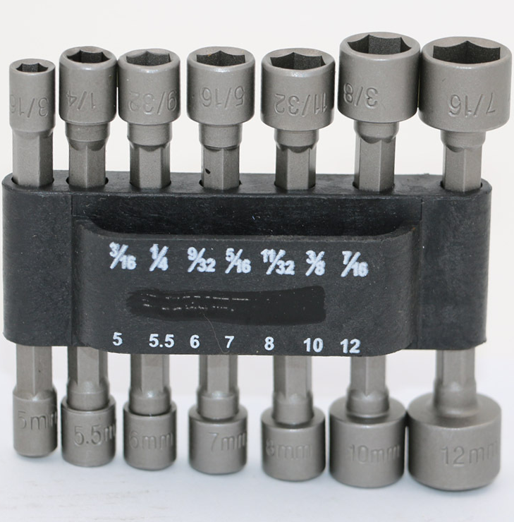 14-Piece Hex Socket Set for Electric and Pneumatic Tools